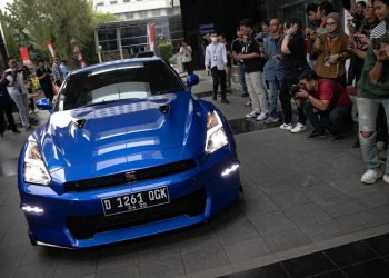 Nissan GT-R R35 Barang Bukti OTT Noel Ebenezer dengan Pelat Nomor Tidak Aktif