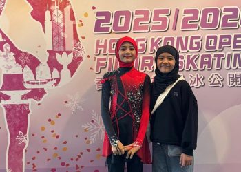 Mikaila Kaia Fathima dan Medina Khaira Fastabiqa Hijaber Indonesia Ikut Lomba Skating Hong Kong