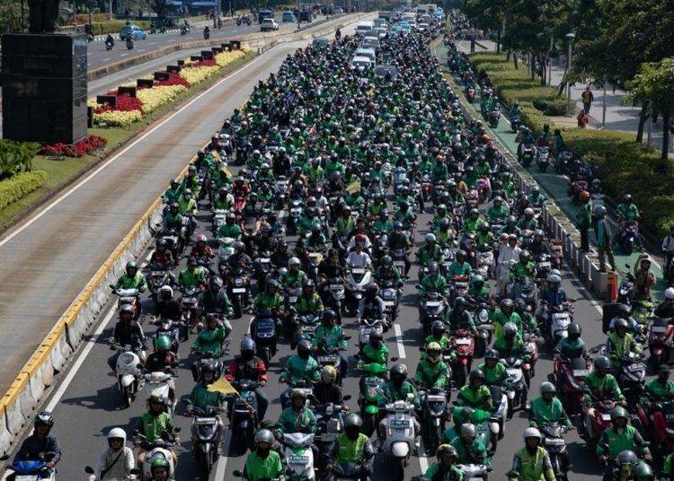 Ojol Nonaktifkan Aplikasi Waspada Lalu Lintas Macet di Jakarta Saat Demo Hari Ini