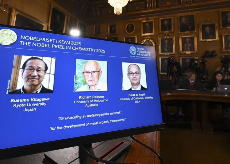 Penemuan Kerangka Logam-Organik Bawa Tiga Ilmuwan Menang Nobel Kimia 2025